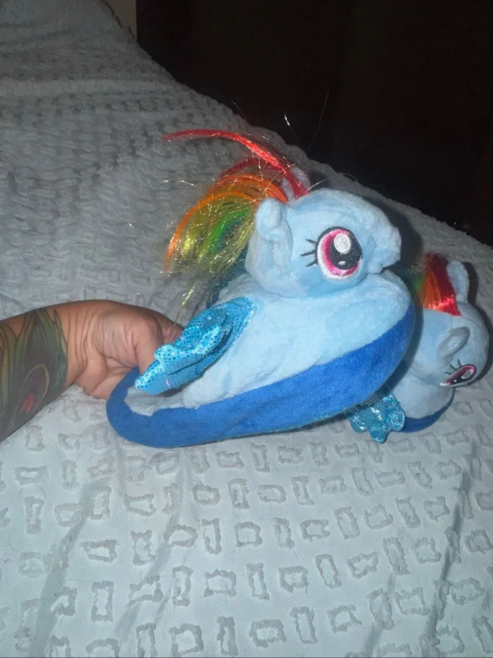 NWOT My Little pony animated plush slippers size 12